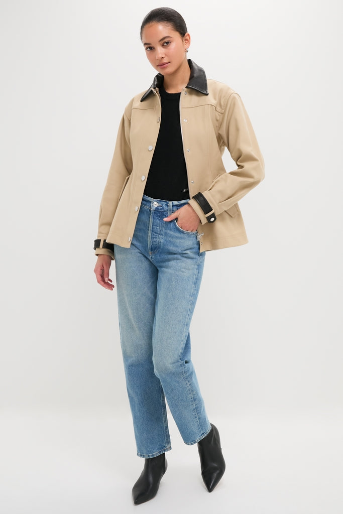 ジャケット・アウター theredthread S stand embroidery trench Sand Talla Jacket | Veronica Beard