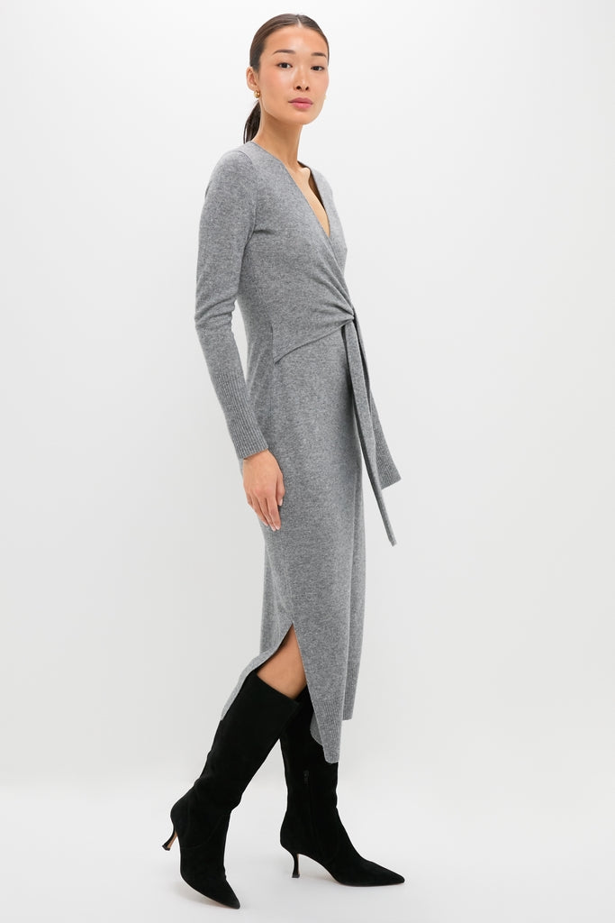 Medium Heather Grey Salomez Knit Dress | Veronica Beard