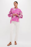 Pink Embroidered Juliette Button Down
