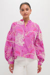 Pink Embroidered Juliette Button Down