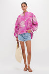 Pink Embroidered Juliette Button Down