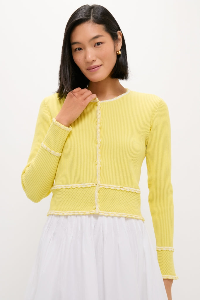 Pale Yellow Lily Cardigan