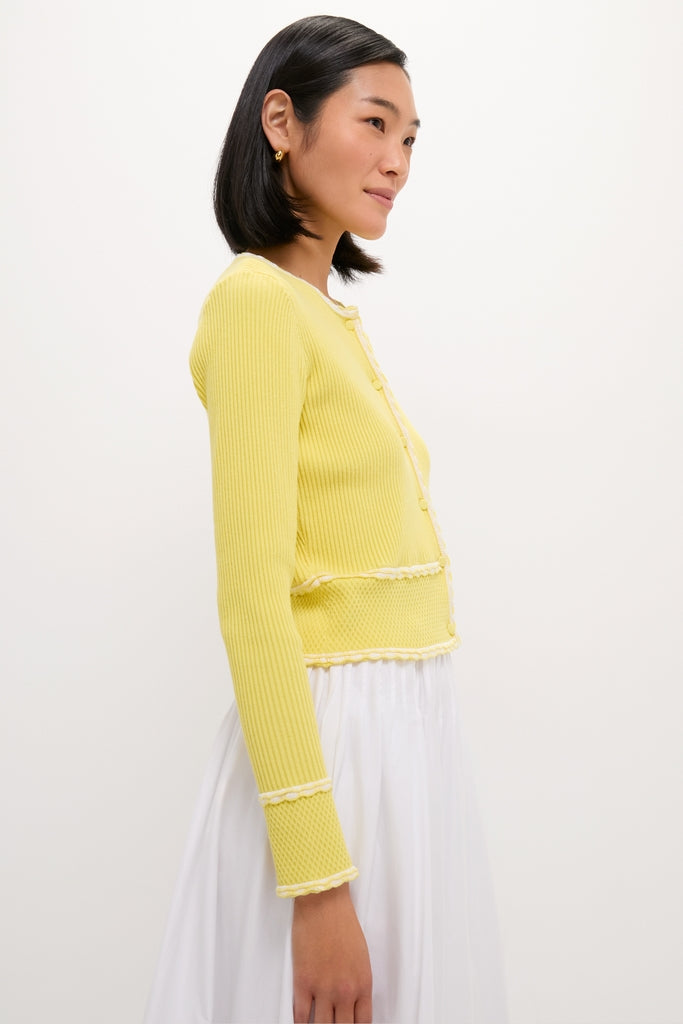 Pale Yellow Lily Cardigan