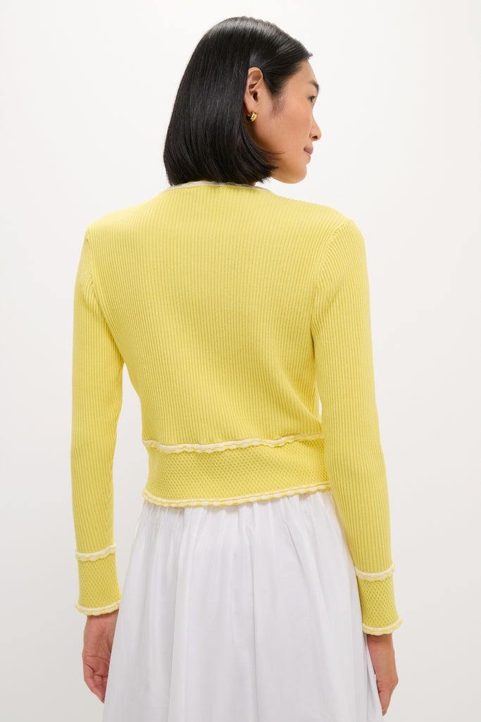 Pale Yellow Lily Cardigan
