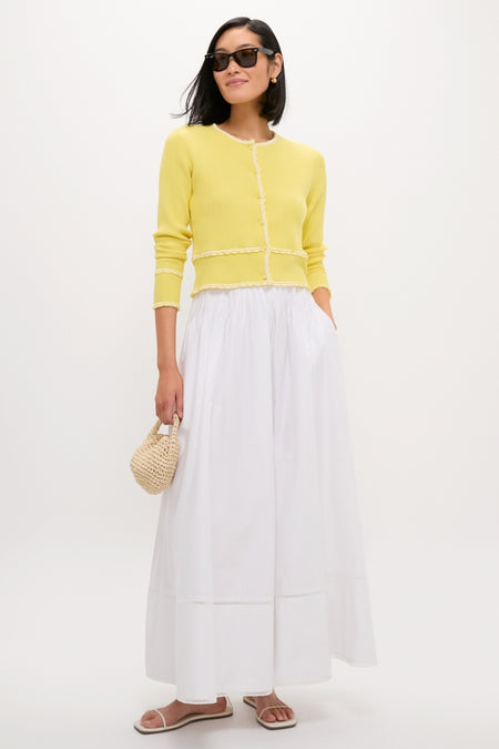 Pale Yellow Lily Cardigan