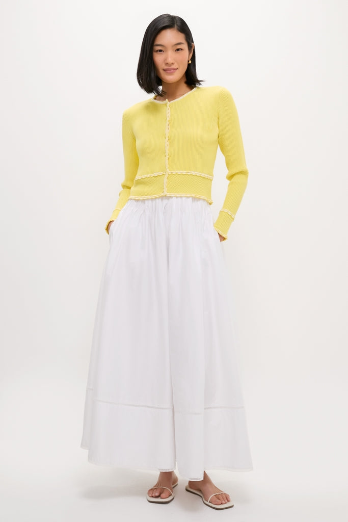 Pale Yellow Lily Cardigan