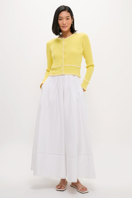 Pale Yellow Lily Cardigan