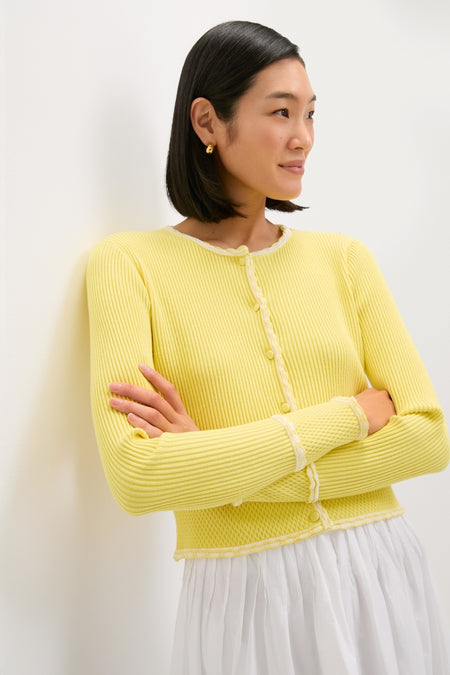 Pale Yellow Lily Cardigan