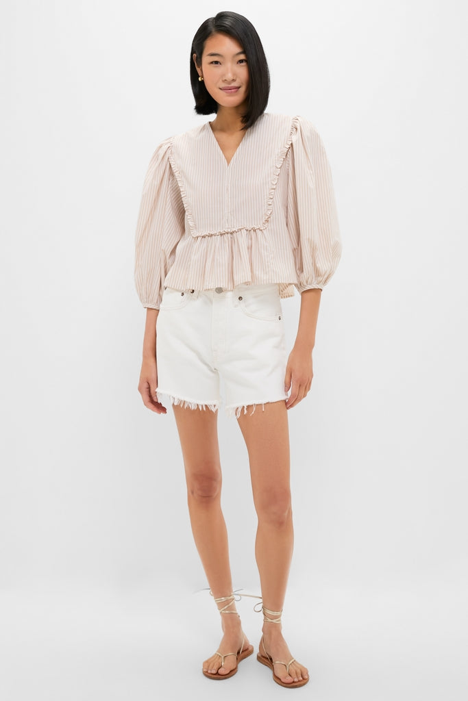 トップス Modern tuck frill volume sleeve blouse modern tuck frill volume sleeve blouse