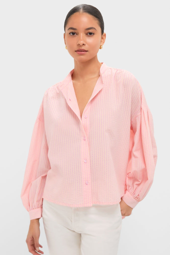 Pink Peach Juliette Button Down