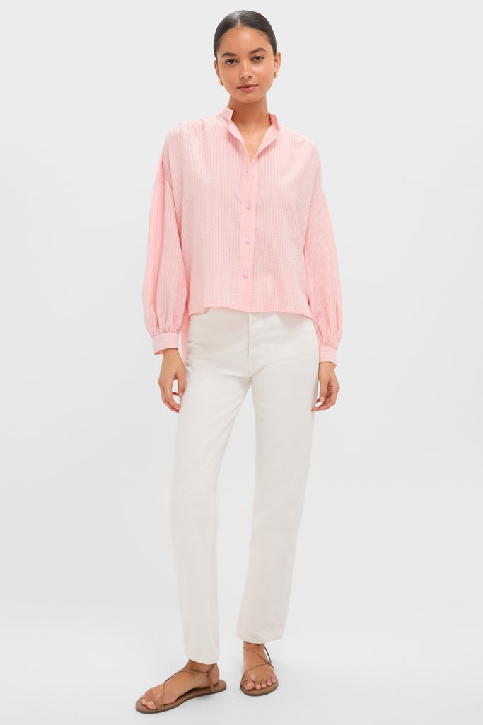 Pink Peach Juliette Button Down