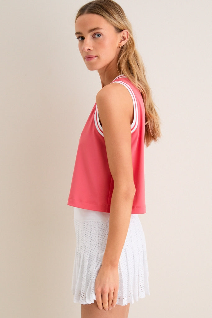 Coral Performance Jersey Tilden Tank