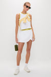 White and Yellow Performance Jersey Tabitha Skirt