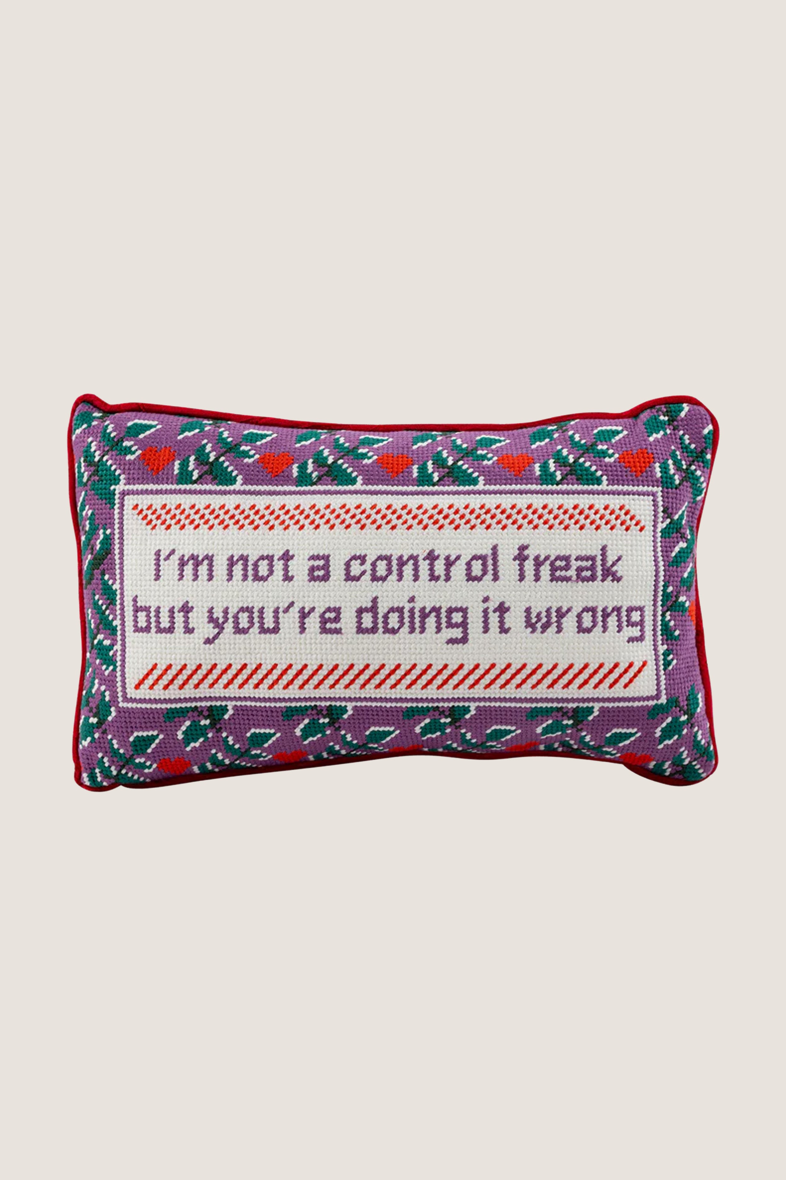 Control Freak Needlepoint Pillow