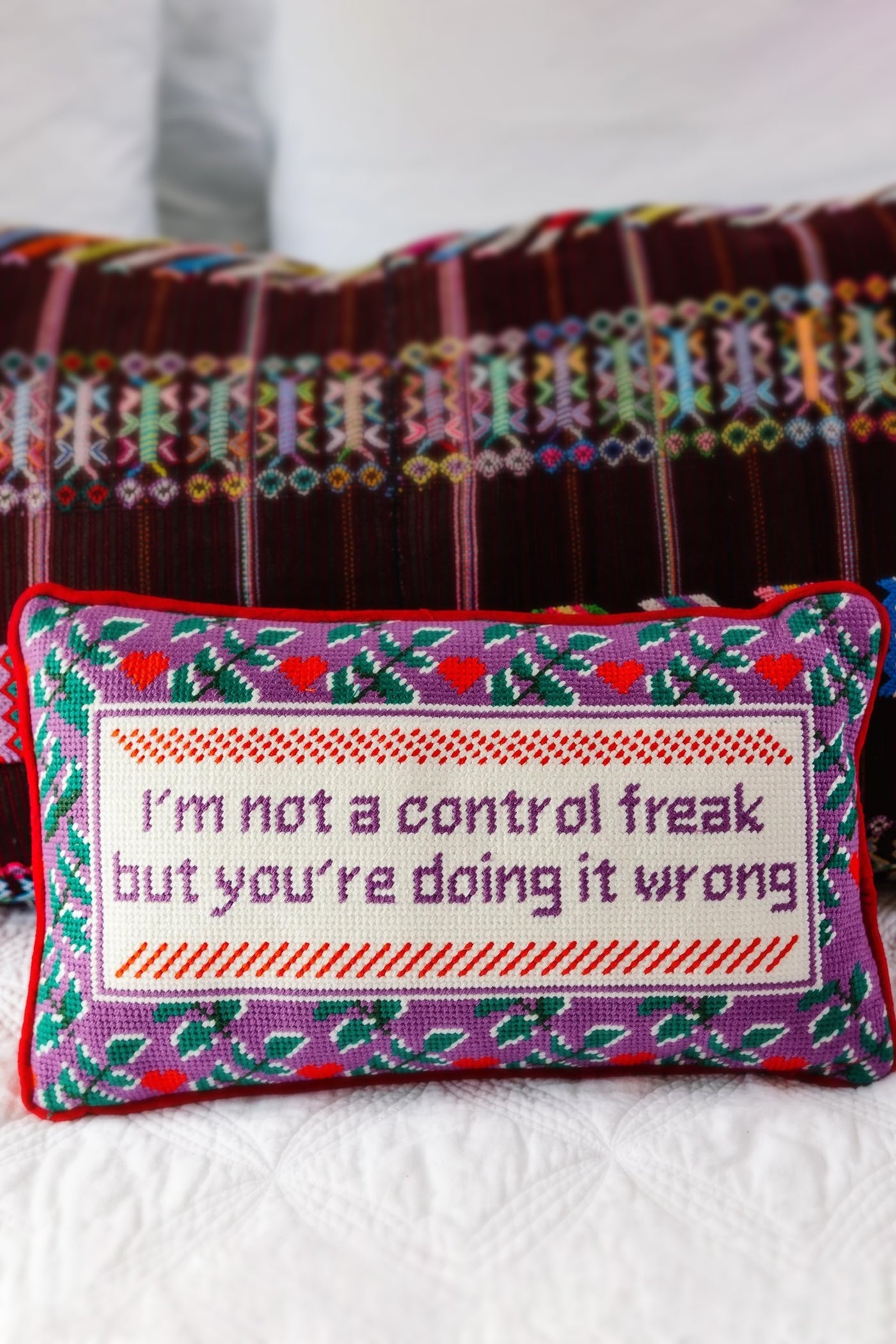 Control Freak Needlepoint Pillow