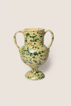 Large Yellow & Verde Splatter Verona Vase