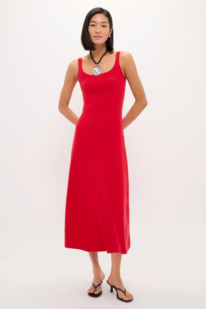 Tuckernuck Red Knit Barrington Dress Red / XXS