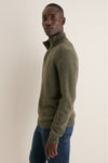 Men's Olive Wool Cashmere Craig Button Up