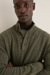Men's Olive Wool Cashmere Craig Button Up