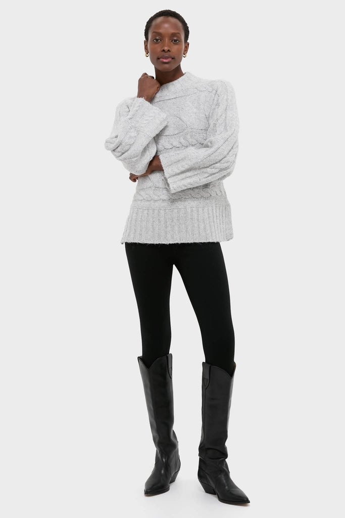 Gray Cableknit Gladwyn Sweater | Tuckernuck