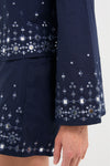 Navy Mirror Embellished Maxine Top