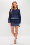 Navy Mirror Embellished Maxine Top