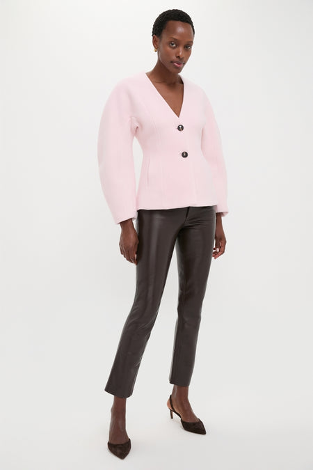 Ballerina Peacoat Wool Fitted Blazer