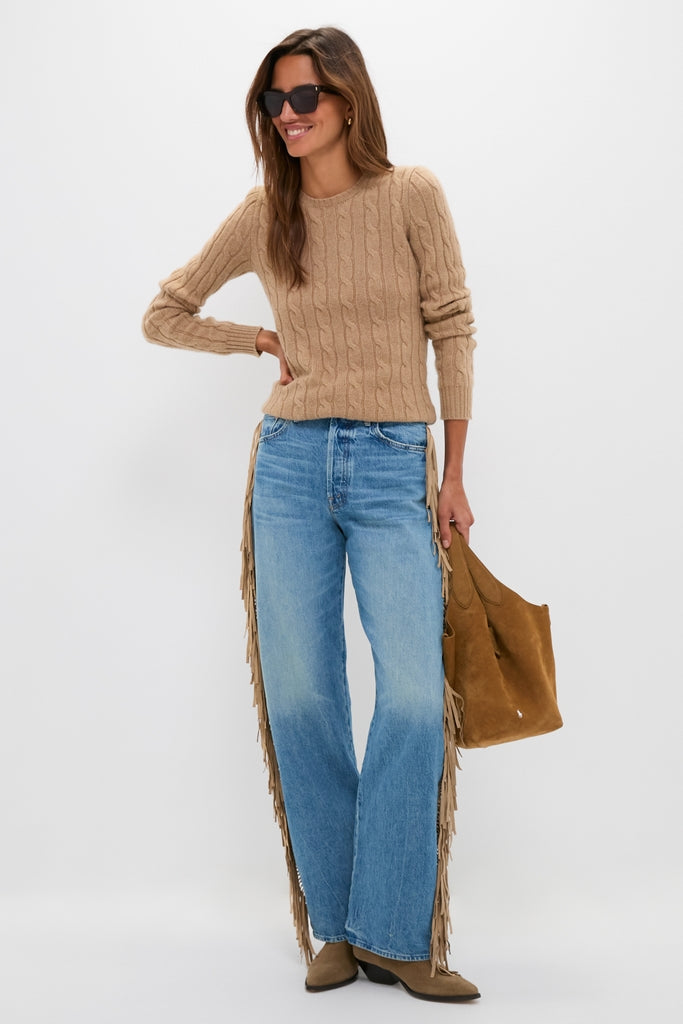 Woman wearing classic Whiskey Bradley Sunglasses with oversized, chunky frames, exuding an effortless, high-end style; perfect for a fun, confident look.