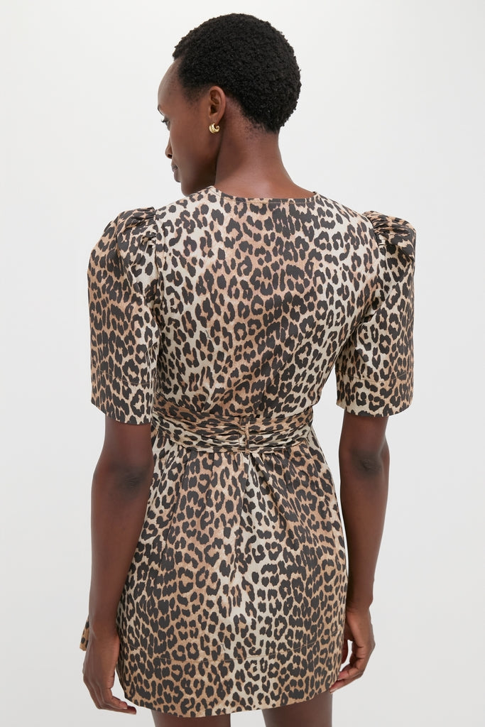 white christmas dresses Italian designer leopard print dress in organic cotton – Dress By Vicky