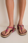 Multicolor Burgundy Gypso Sandals