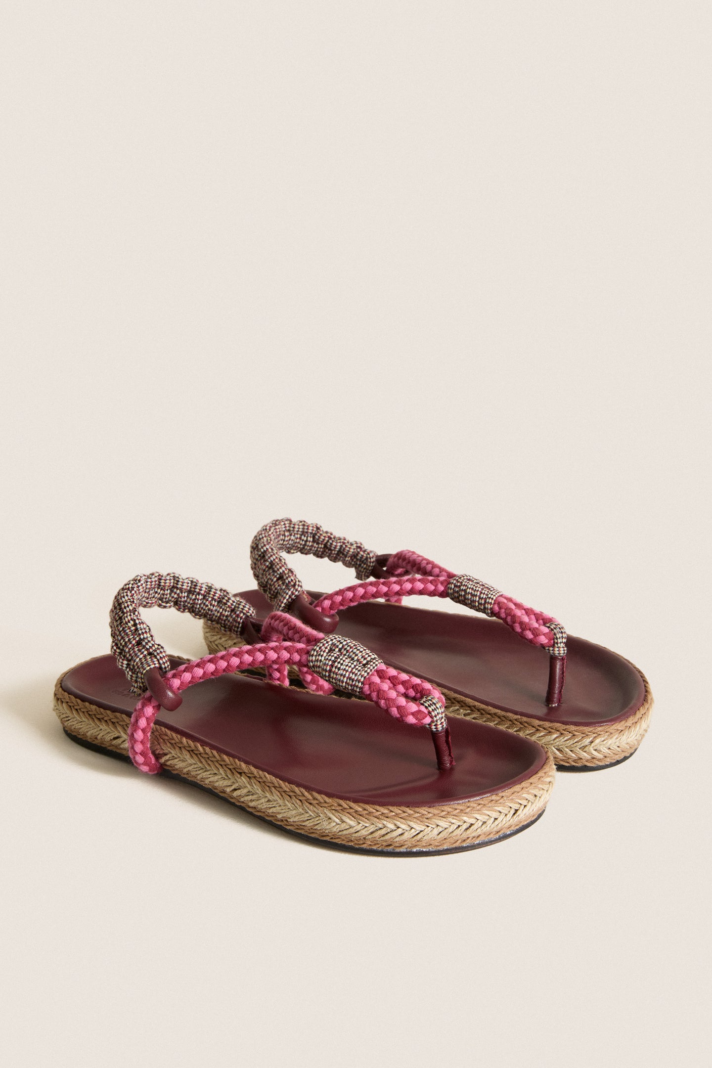 Multicolor Burgundy Gypso Sandals