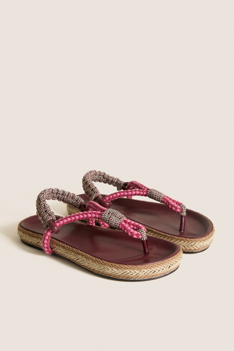 Multicolor Burgundy Gypso Sandals