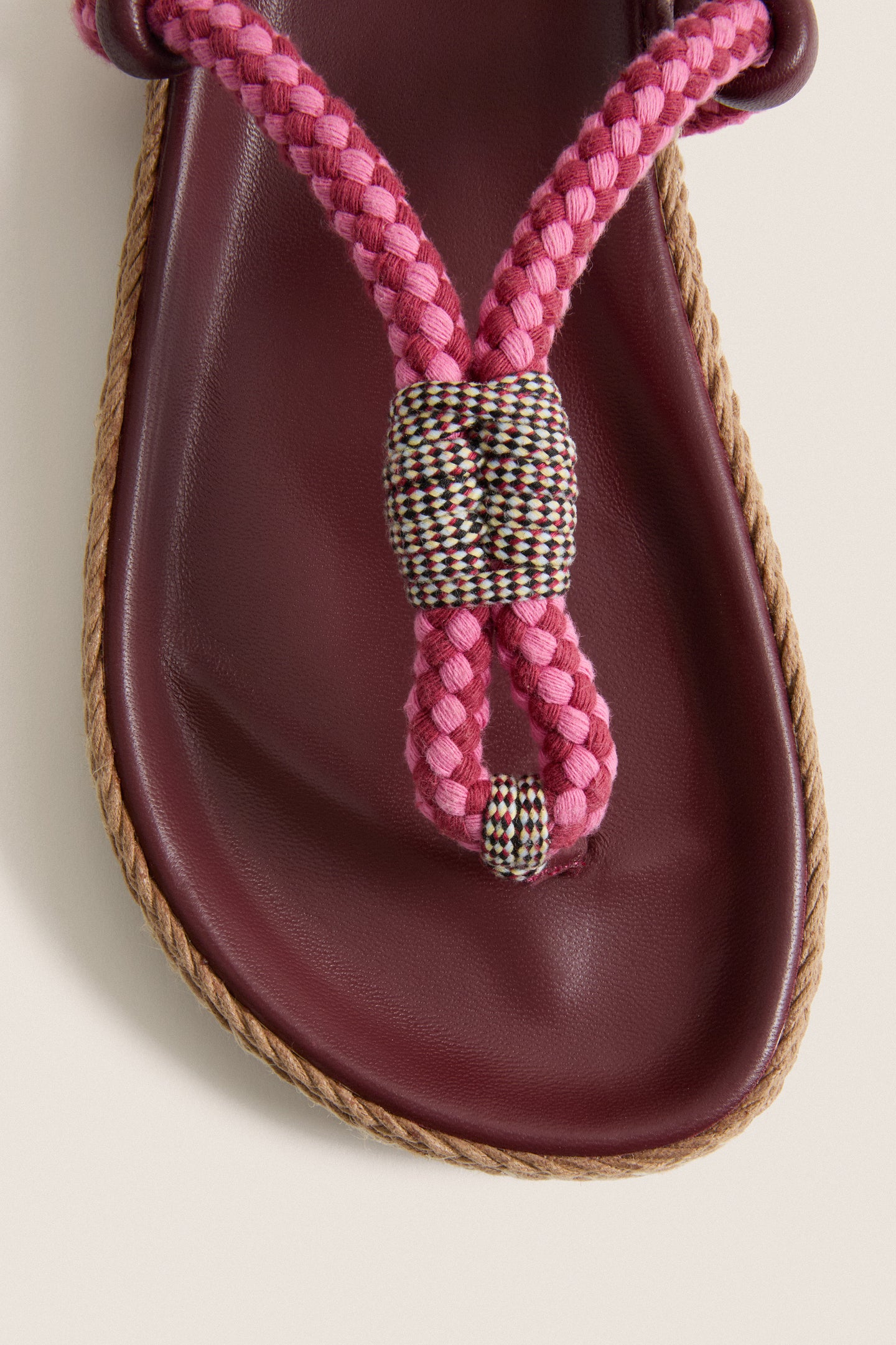 Multicolor Burgundy Gypso Sandals