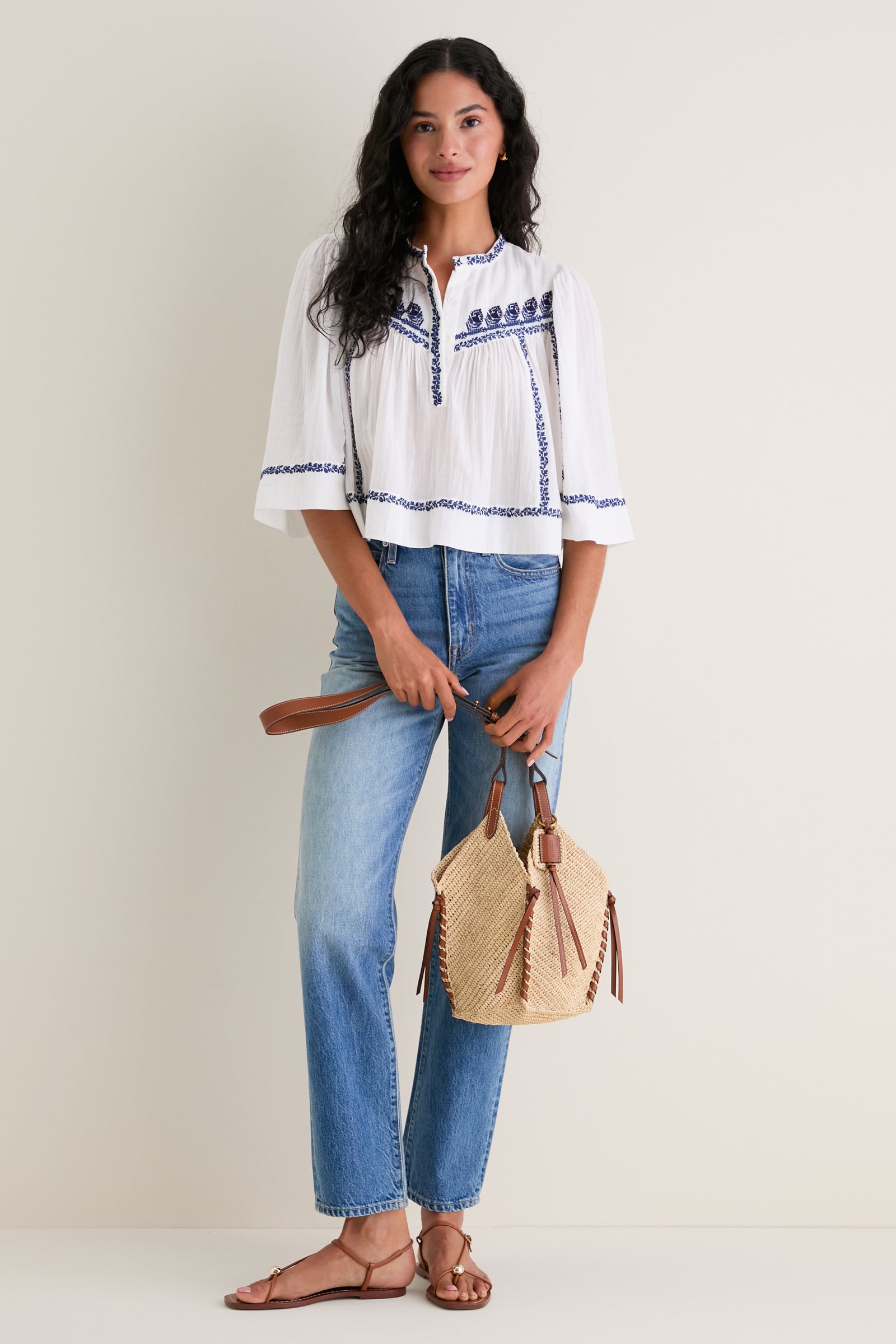 Natural and Cognac Tampa Mini Bag