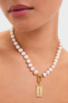 Pearl Necklace with Carpe Diem Charm