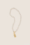 Pearl Necklace with Carpe Diem Charm