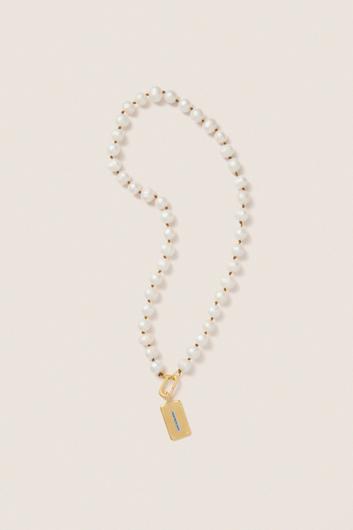 Pearl Necklace with Carpe Diem Charm