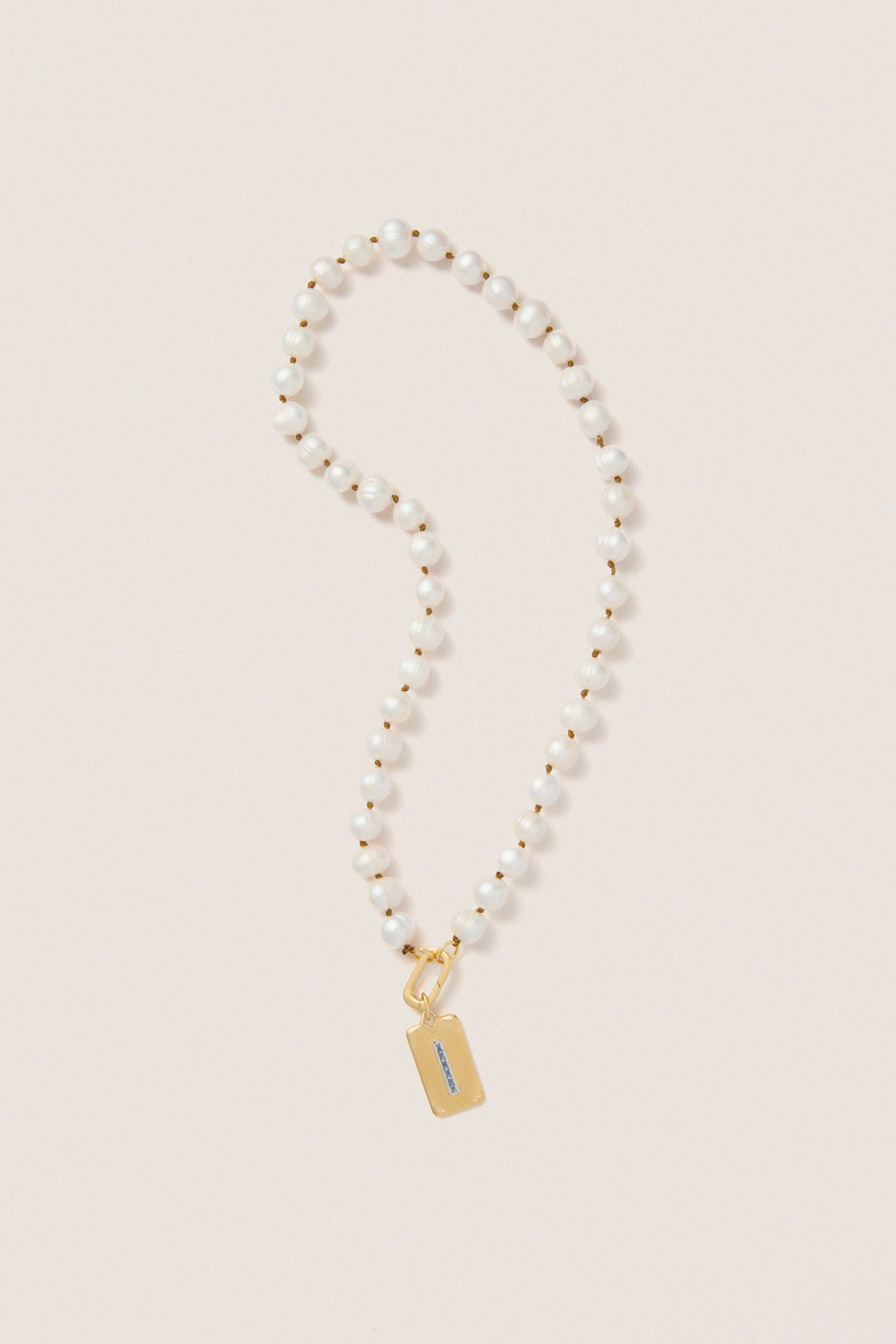 Pearl Necklace with Carpe Diem Charm