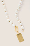 Pearl Necklace with Carpe Diem Charm