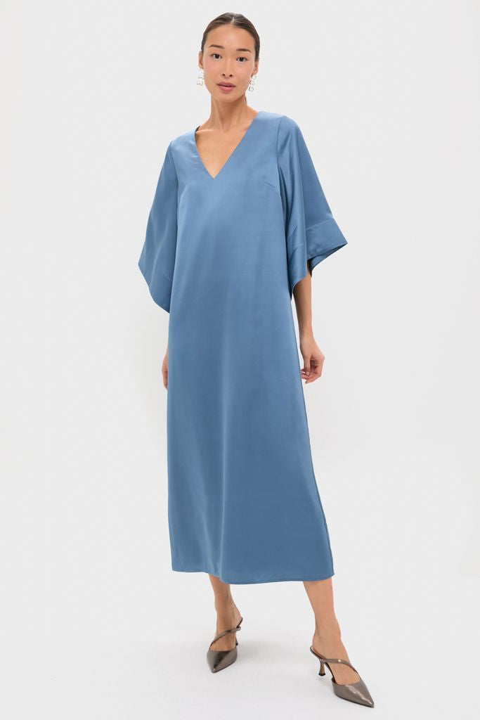 Blue Satin Emiliana Maxi Dress | Tuckernuck Blue Satin Emiliana Maxi Dress | Tuckernuck
