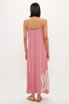 Pink Embroidered Coral Millay Dress