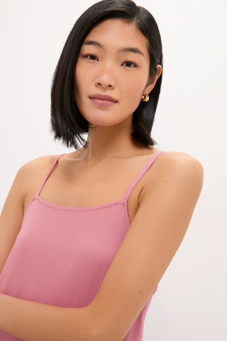 Pink Embroidered Coral Millay Dress