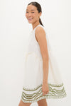 Sage Wave Cotton Joyce Mini Dress
