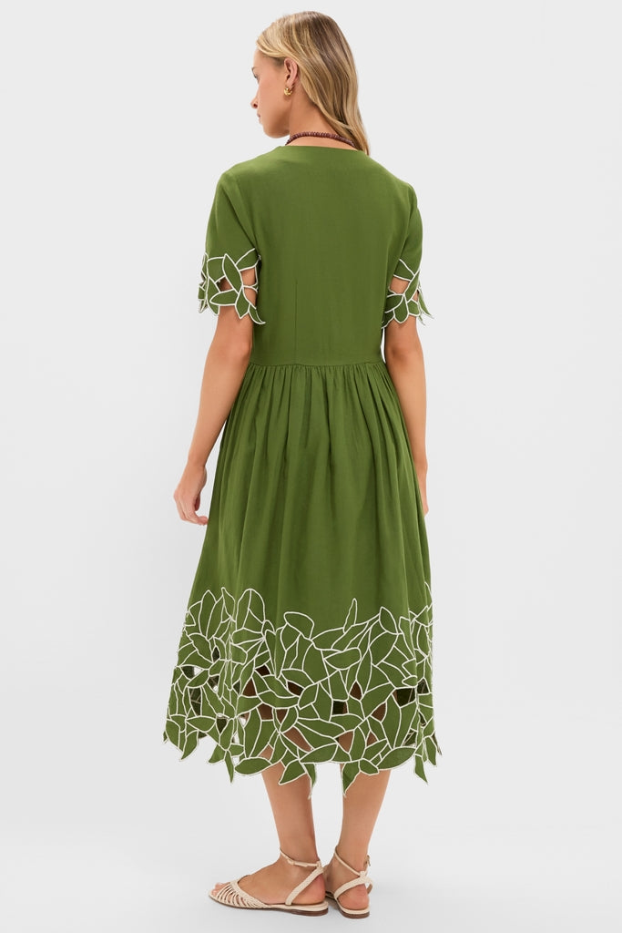 Tuckernuck Fern Floral Eyelet Pilar Dress and Short Set Green / M Tuckernuck Fern Floral Eyelet Pilar Dress and Short Set Green / M