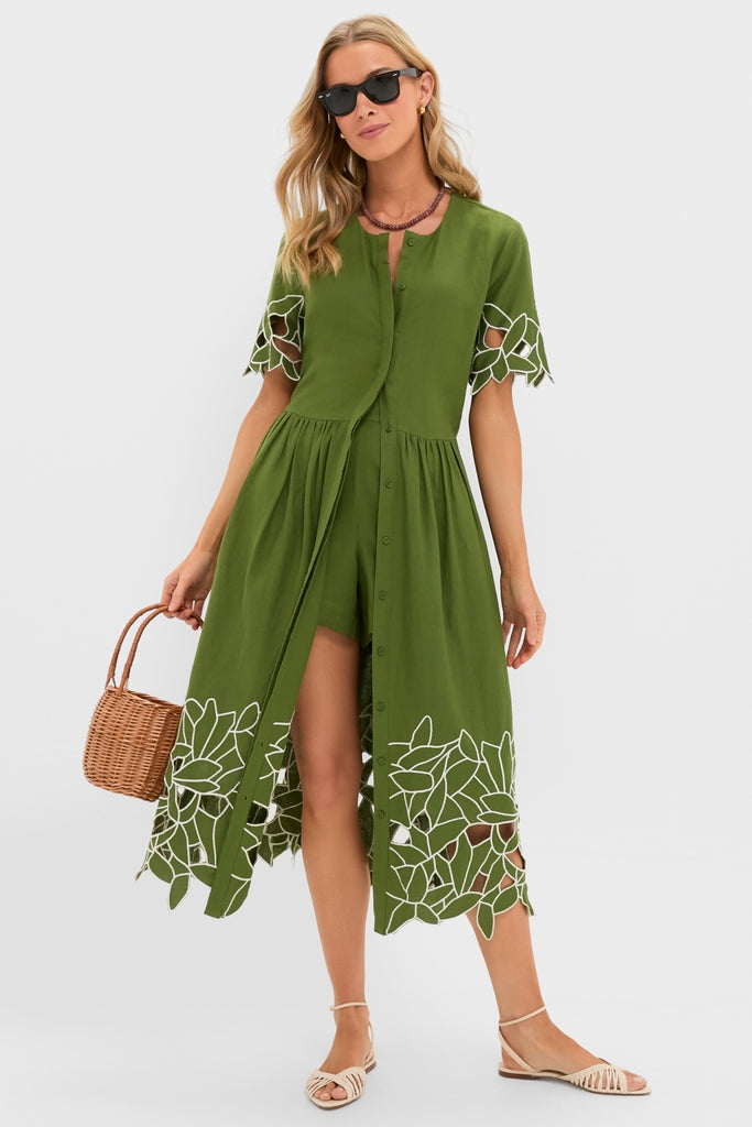 Fern Floral Eyelet Pilar Dress and Short Set | Tuckernuck