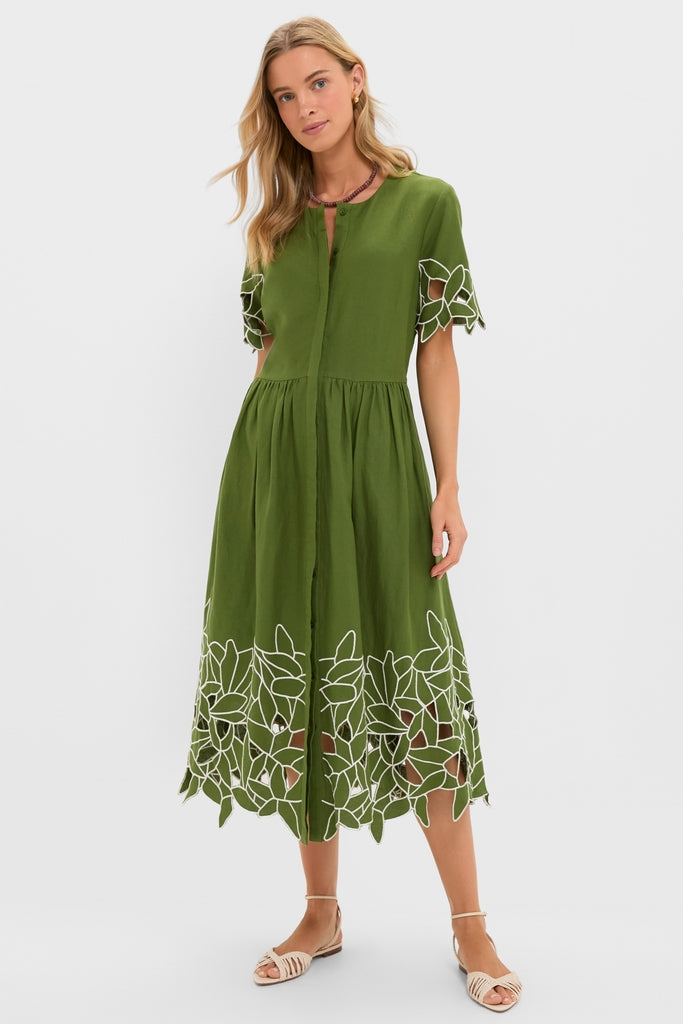 eyelet embroidered shift dress No Comparison Ivory Floral Embroidered Mini Shift Dress main image 0