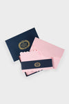Candy Pink Scalloped Easton Cards and Envelopes