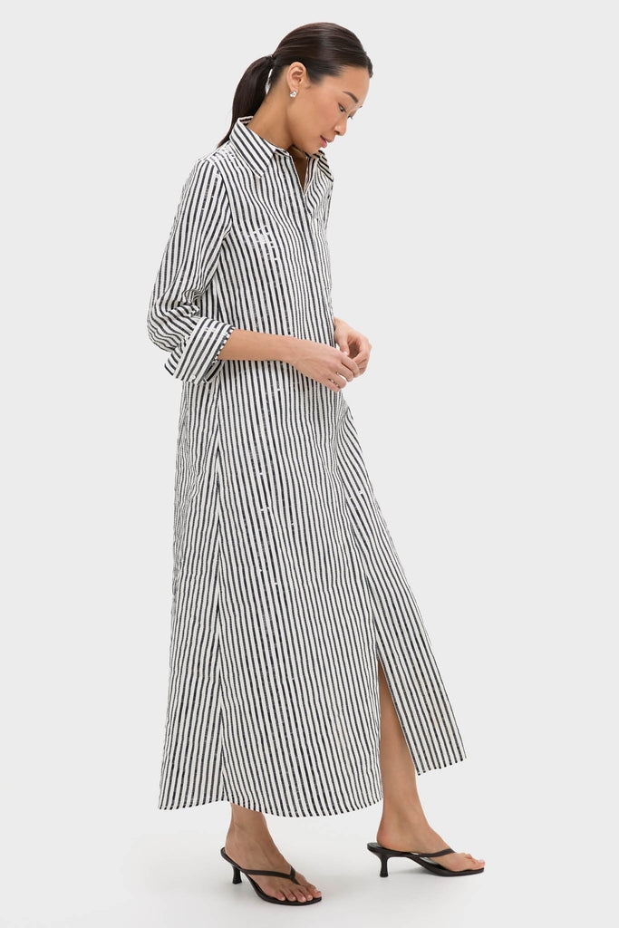 Indigo and White Jennys Gown