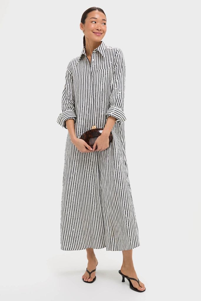 Indigo and White Jennys Gown