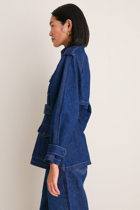 Hillsten Wash Rigid Denim Woven Field Jacket